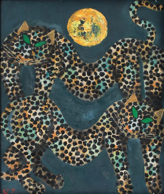 Popo Iskandar ~ Two Leopards And The Sun | GLOBAL AUCTION