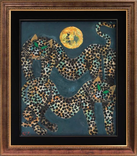 Popo Iskandar ~ Two Leopards And The Sun | GLOBAL AUCTION