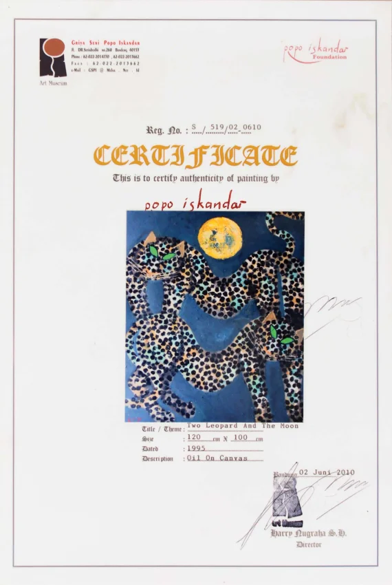 Popo Iskandar ~ Two Leopards And The Sun | GLOBAL AUCTION