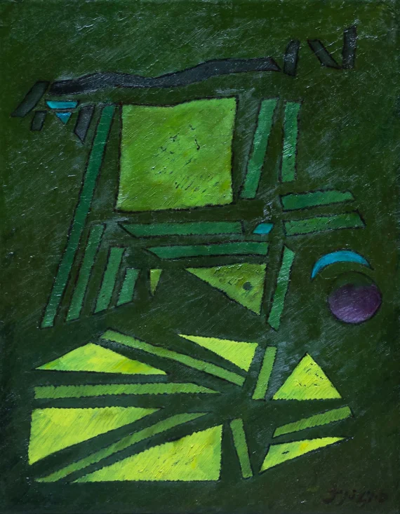 Fadjar Sidik ~ Composition Of Forms (Komposisi Bidang) | GLOBAL AUCTION