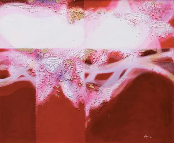 Heyi Ma'mun ~ The Red Composition With Gold Pots | GLOBAL AUCTION