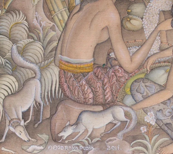 Anak Agung Gede Raka Puja ~ Market Preparations For Galungan (Orang Sedang Berjual Beli Di Pasaran Untuk Persediaan Hari Raya Galungan) | GLOBAL AUCTION