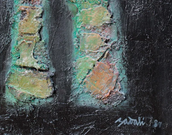 Ahmad Sadali ~ Golden Bars On A Plane With Traces Of Gold (Batang-batang Emas Di Atas Bidang Bersisa Emas) | GLOBAL AUCTION