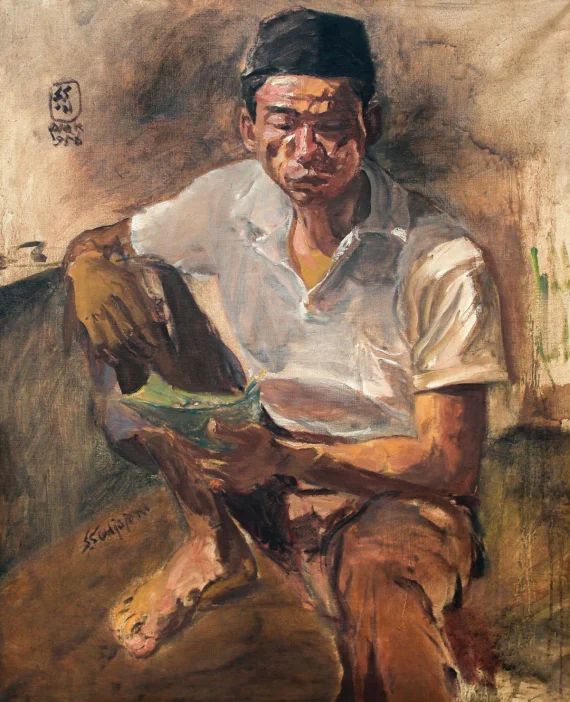 Sindudarsono Sudjojono ~ Lunch | GLOBAL AUCTION