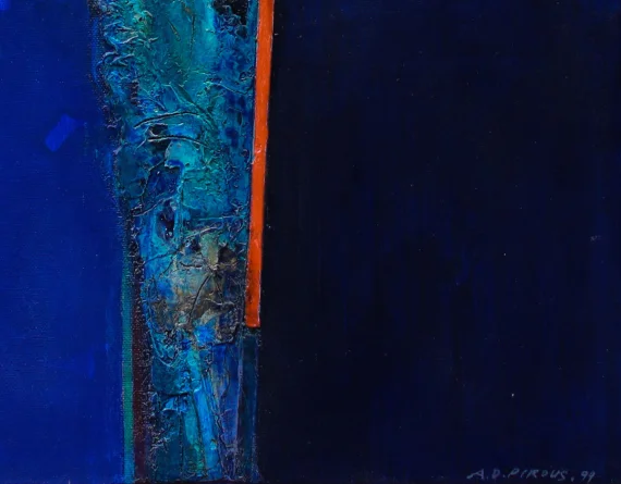 Abdul Djalil Pirous ~ Red Line (Garis Merah) | GLOBAL AUCTION
