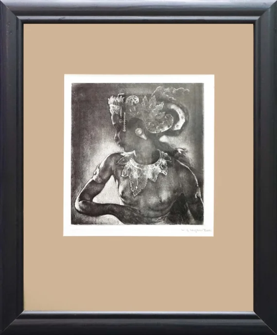Willem Gerard Hofker ~ A Portrait Of Ni Asoeg With An Arja Headdress | GLOBAL AUCTION